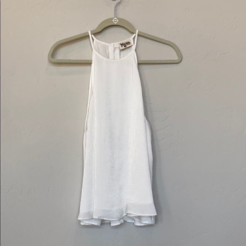 Show Me Your Mumu White Tank with Open Back
